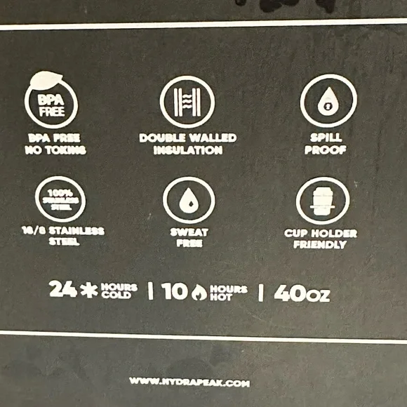 HydraPeak Limited Edition New York Design 40oz Unique Skull Face Tumbler - NIB